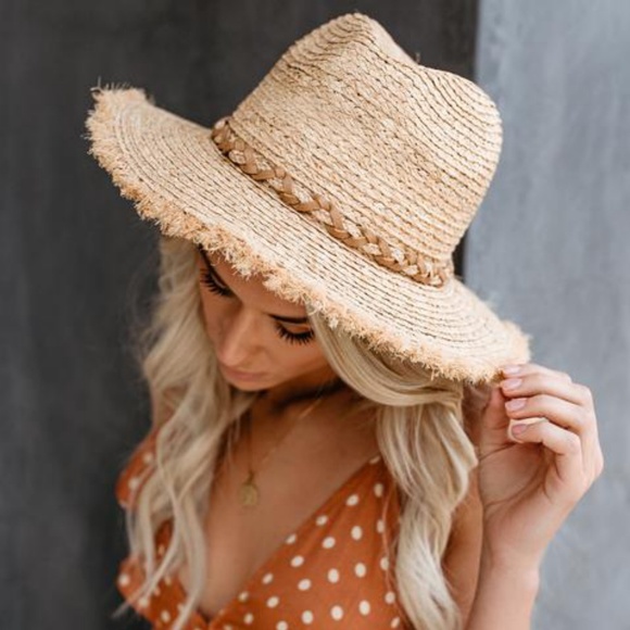 Accessories - Sun beach hat wide brim braided band classic